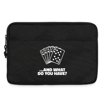 Jeu de cartes Casino Poker Déclaration - Sacoche pour ordinateur portable 13 pouces - noir - Devant