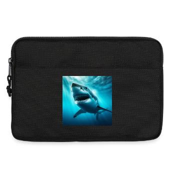 Grand requin blanc - Sacoche pour ordinateur portable 13 pouces - noir - Devant
