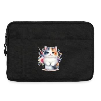 Cute Cat - Laptop bag 13" - black - Front