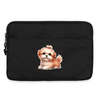 Chien mignon - Sacoche pour ordinateur portable 13 pouces - noir - Devant