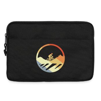 Mountain Biking Drawing Vintage - Laptop bag 13" - black - Front