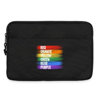 Rainbow Colors Stripe Art - Laptop bag 13" - black - Front