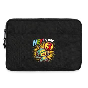 Drei Jahre kleiner Roboter Hallo ich bin 3 - Laptoptasche 13" - Schwarz - Vorne