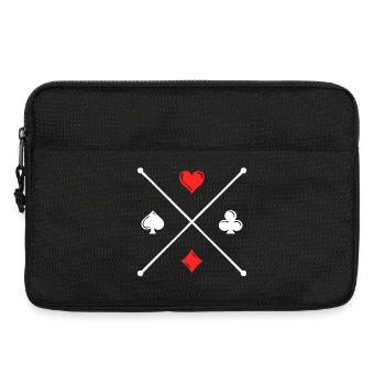 Poker Casino Jeu de cartes Jeux d’argent Joueurs professionnels - Sacoche pour ordinateur portable 13 pouces - noir - Devant