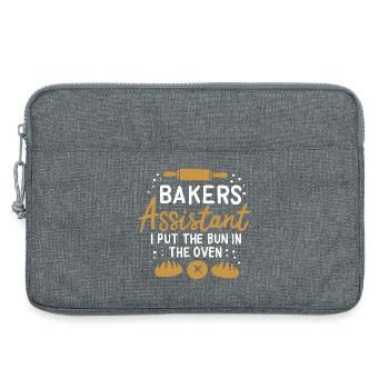 Baker's assistant - Laptop bag 13" - heather grey - Front