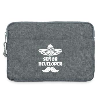Déclaration du développeur Code Informatique Geek Scripting - Sacoche pour ordinateur portable 13 pouces - gris chiné - Devant