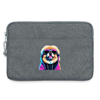 Pékin Gangster Next Level Lion Chien Chien Gesch - Sacoche pour ordinateur portable 13 pouces - gris chiné - Devant
