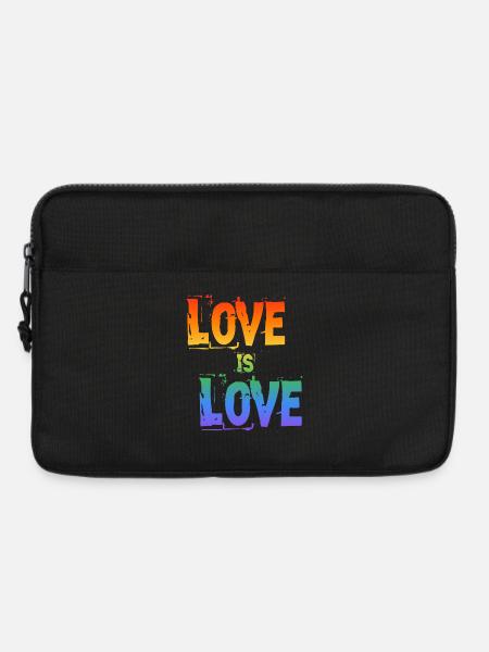 Liebe ist Liebe Regenbogen - Laptoptasche 13" - Schwarz