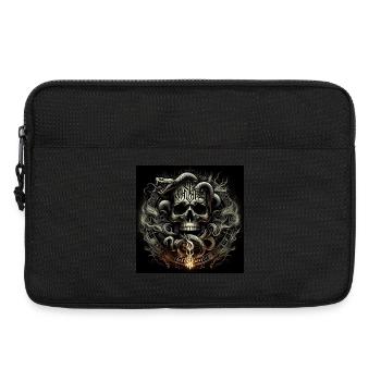 Crâne et serpents - Sacoche pour ordinateur portable 13 pouces - noir - Devant