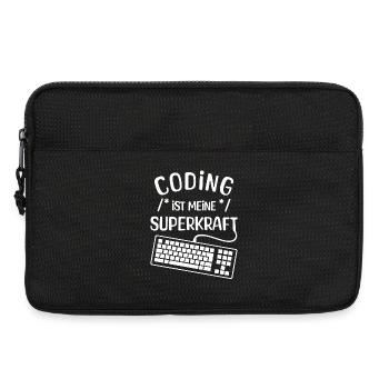 Code Skripting Statement Computerfreak Developer - Laptoptasche 13" - Schwarz - Vorne