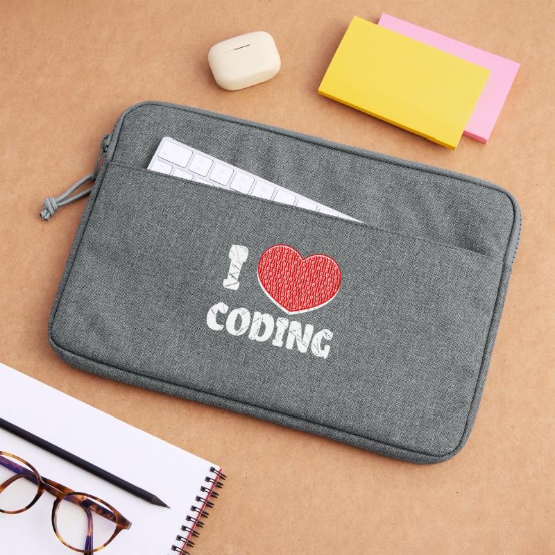 Developer Heart Coding Statement Programmer Laptop bag 13"