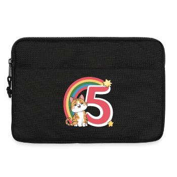 Cute Cat - 5th Birthday - 5 Years - Laptop bag 13" - black - Front