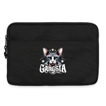 Sphynx Katze cool Gangsta Gangster Geschenk - Laptoptasche 13" - Schwarz - Vorne