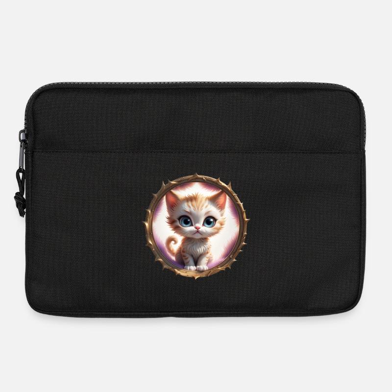 Kätzchen im Stachelring - Laptoptasche 13" - Schwarz