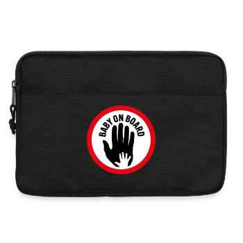 Bébé à bord main dans la main - Sacoche pour ordinateur portable 13 pouces - noir - Devant
