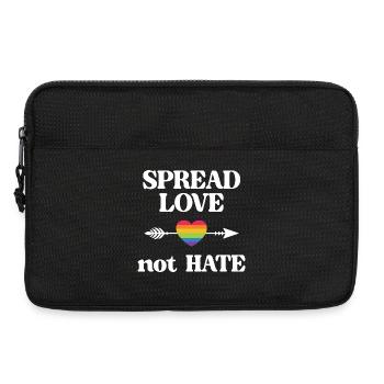 LGBT Pride Month - Spread Love Not Hate - Laptop bag 13" - black - Front