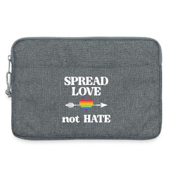 LGBT Pride Month - Verbreiten Sie Liebe statt Hass - Laptoptasche 13" - Grau meliert - Vorne