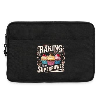 La pâtisserie est mon faire-part de naissance de superpuissance - Sacoche pour ordinateur portable 13 pouces - noir - Devant