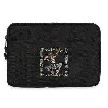 Breakdance woman, hiphop dancer pattern Egypt - Laptop bag 13" - black - Front