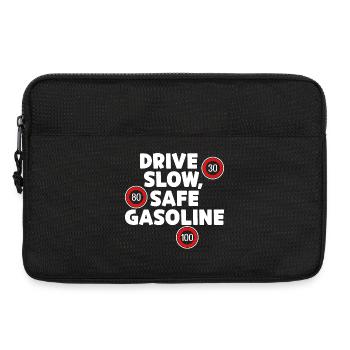 Benzin Zapfsäule Energiespeicher Tanken Statement - Laptoptasche 13" - Schwarz - Vorne