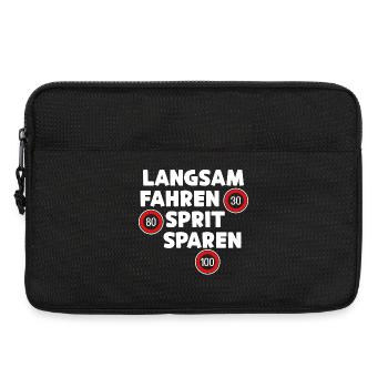Tankstelle Energie Tanken Statement Strom Antrieb - Laptoptasche 13" - Schwarz - Vorne
