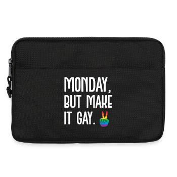 Mois de la fierté LGBT - Lundi, mais rendez-le gay - Sacoche pour ordinateur portable 13 pouces - noir - Devant