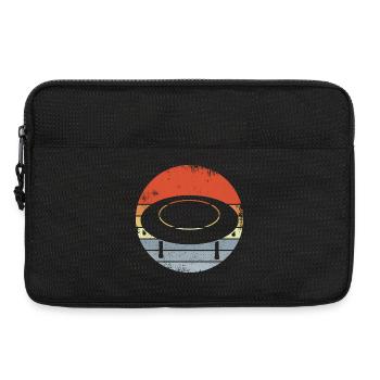 Vintage Trampolin Zeichnung - Laptoptasche 13" - Schwarz - Vorne