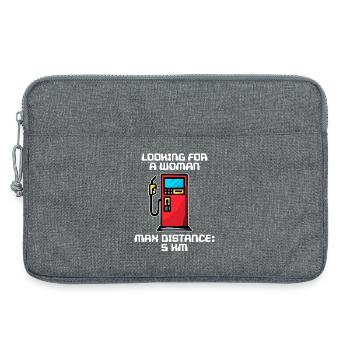 Elektrische Energie Statement Tanken Zapfsäule - Laptoptasche 13" - Grau meliert - Vorne