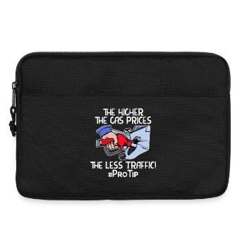 Zapfsäule Strom Statement Tanken Benzin Energie - Laptoptasche 13" - Schwarz - Vorne