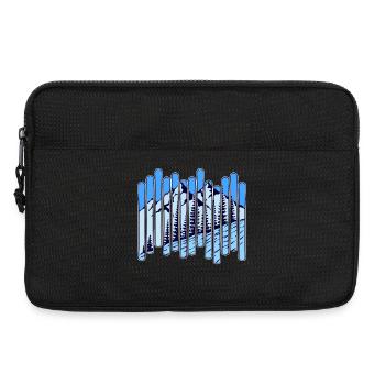 Montagne glacée Sports d’hiver Ski Vacances de ski - Sacoche pour ordinateur portable 13 pouces - noir - Devant