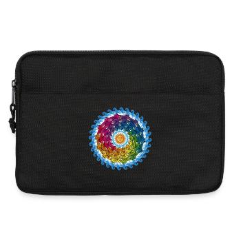 Circle of fish underwater and sun - Laptop bag 13" - black - Front