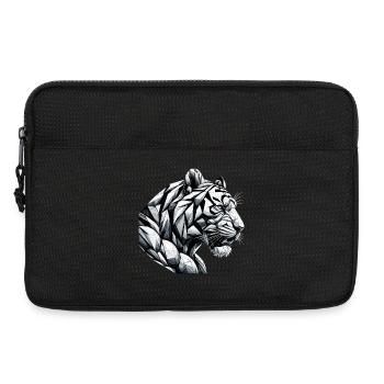 Tiger Tigerkopf geometrisch Geometrie Geschenk - Laptoptasche 13" - Schwarz - Vorne
