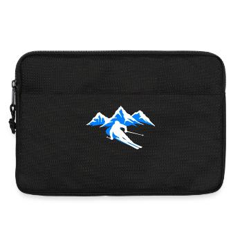 Berg Pistengaudi Schifahren Wintersport Kalt Eis - Laptoptasche 13" - Schwarz - Vorne