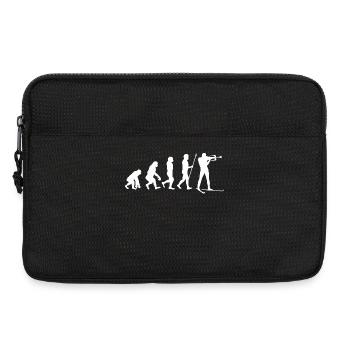 Schifahren Evolution Wintersport Schifahrer Schnee - Laptoptasche 13" - Schwarz - Vorne