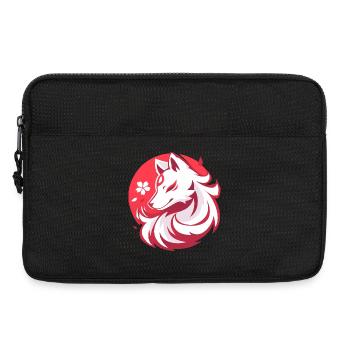Renard blanc style asiatique - Sacoche pour ordinateur portable 13 pouces - noir - Devant