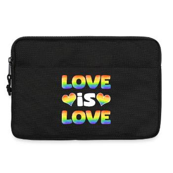 Love is Love Rainbow - Laptop bag 13" - black - Front