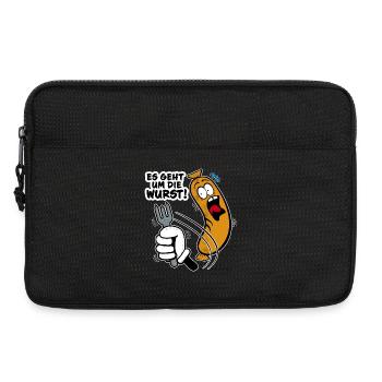 Es geht um die Wurst - Laptoptasche 13" - Schwarz - Vorne