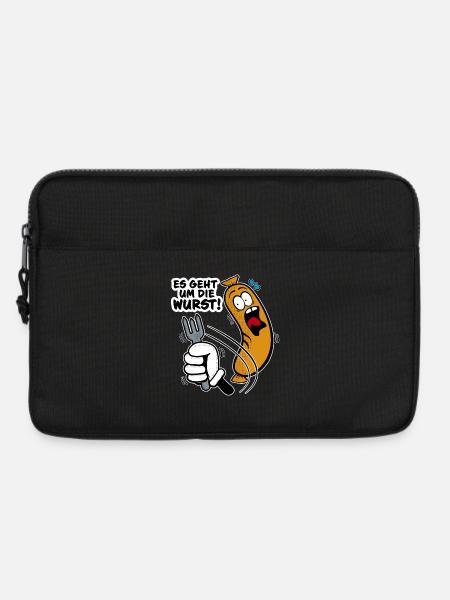 Es geht um die Wurst - Laptoptasche 13" - Schwarz