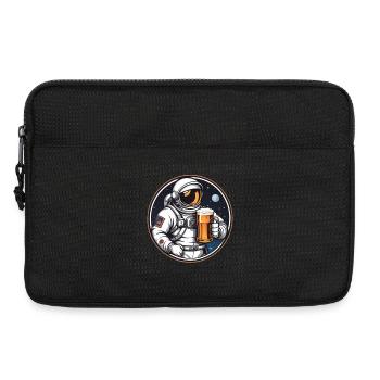 Astronaut with beer in space - Laptop bag 13" - black - Front