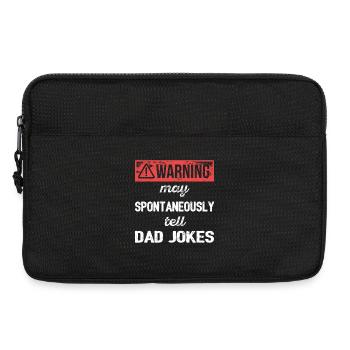 Warnung: Kann spontan Papa-Witze erzählen I - Laptoptasche 13" - Schwarz - Vorne