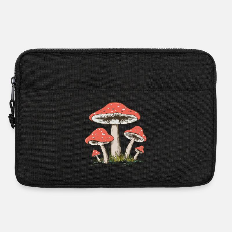 Vintage Pilz - Laptoptasche 13" - Schwarz