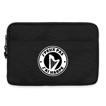 je peux pas j'ai harpe - Sacoche pour ordinateur portable 13 pouces - noir - Devant