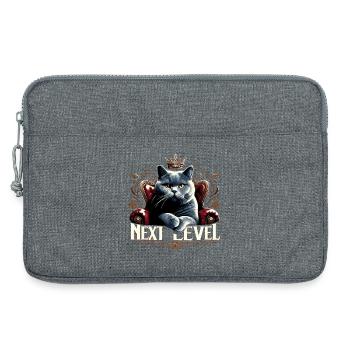 BKH Chaise British Shorthair Blue Cat King - Sacoche pour ordinateur portable 13 pouces - gris chiné - Devant