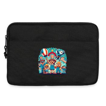 Conception personnalisée de la célébration du 4 juillet - Sacoche pour ordinateur portable 13 pouces - noir - Devant