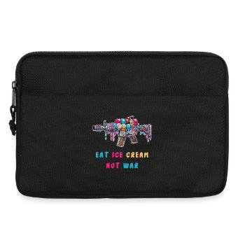 De la crème glacée au lieu de la guerre - Sacoche pour ordinateur portable 13 pouces - noir - Devant