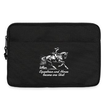 Cadeau d’unité de cheval de cavalier - Sacoche pour ordinateur portable 13 pouces - noir - Devant