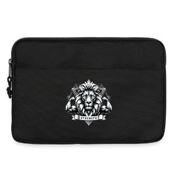 Lion Lion Head Geometric Geometry Strength - Laptop bag 13" - black - Front