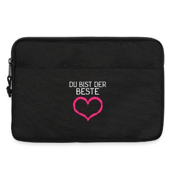 Du bist der Beste Herz Geschenk - Laptoptasche 13" - Schwarz - Vorne