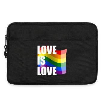Rainbow Love Wave Design - Laptop bag 13" - black - Front