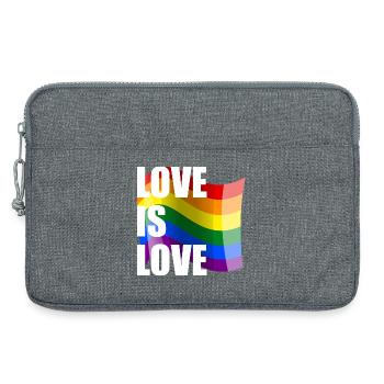 Rainbow Love Wave Design - Laptop bag 13" - heather grey - Front